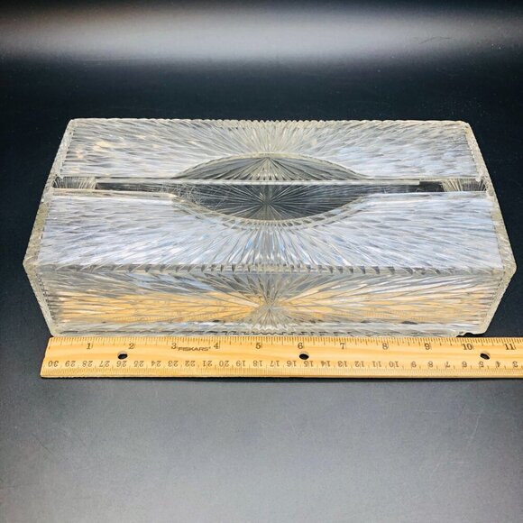 50s Celebrity NY Acrylic Tissue Box Cover Vanity or Wall Mount Hollywood Regency - Picture 10 of 15